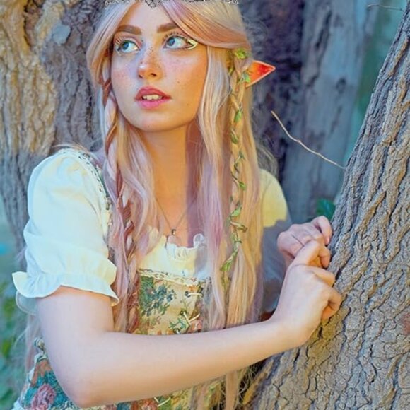 Rhinestone Fairy Crown for Women Crystal Elf Crown Silver/Gold Circlet Costume H - Picture 6 of 7